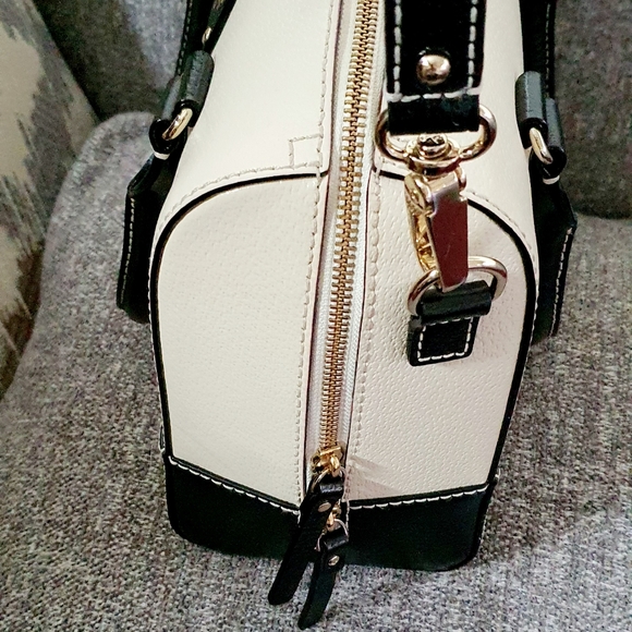 🆕 Kate Spade Alessa Berkeley Lane Leather Crossbody & Handbag. Black & Ivory. - Picture 6 of 15